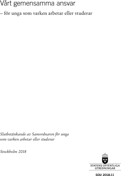 Omslaget till SOU 2018:11