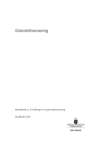 Omslaget till SOU 2018:20