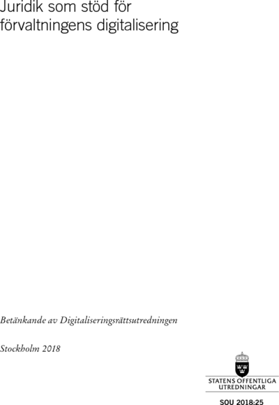 Omslaget till SOU 2018:25