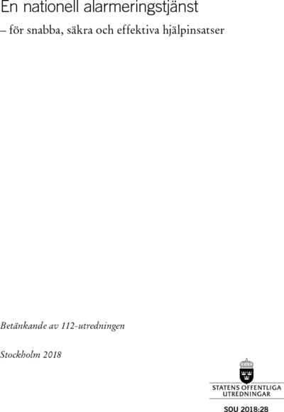 Omslaget till SOU 2018:28