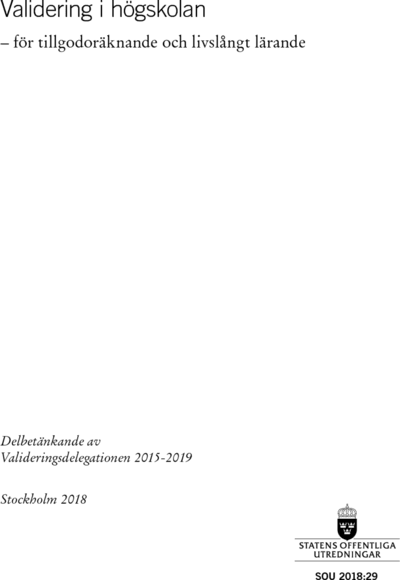 Omslaget till SOU 2018:29