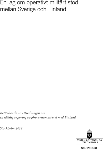 Omslaget till SOU 2018:31