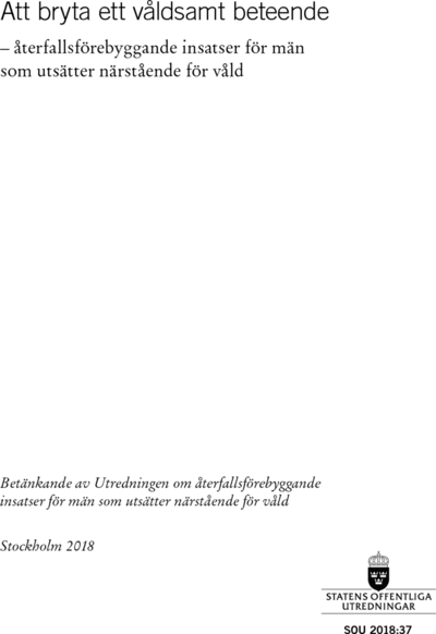 Omslaget till SOU 2018:37