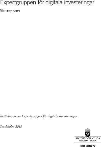 Omslaget till SOU 2018:72