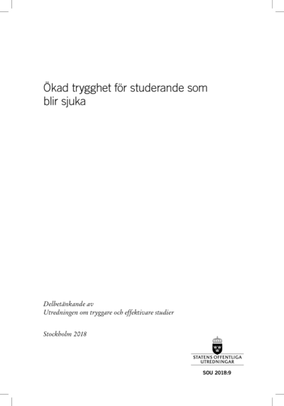 Omslaget till SOU 2018:9