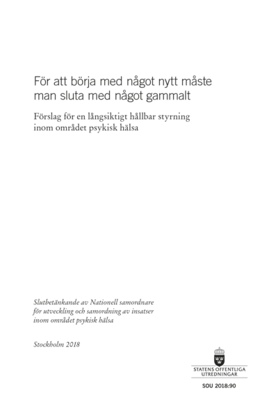 Omslaget till SOU 2018:90
