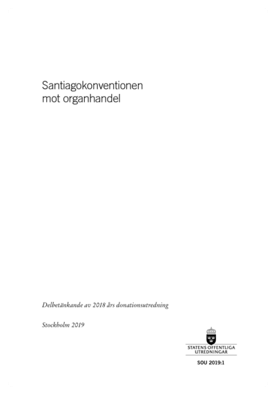 Omslaget till SOU 2019:1