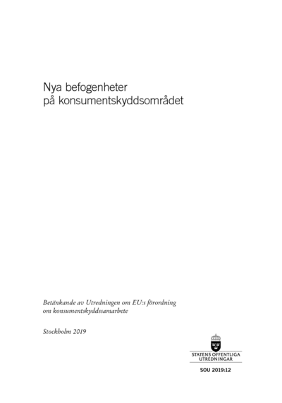 Omslaget till SOU 2019:12