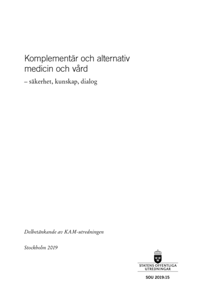 Omslaget till SOU 2019:15