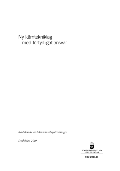 Omslaget till SOU 2019:16