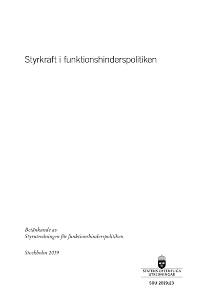 Omslaget till SOU 2019:23