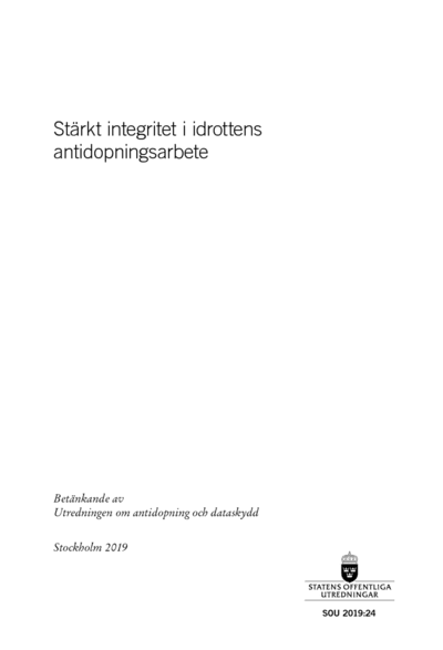 Omslaget till SOU 2019:24