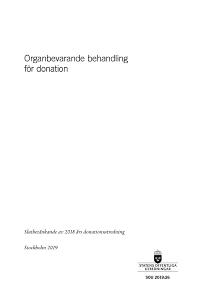 Omslaget till SOU 2019:26