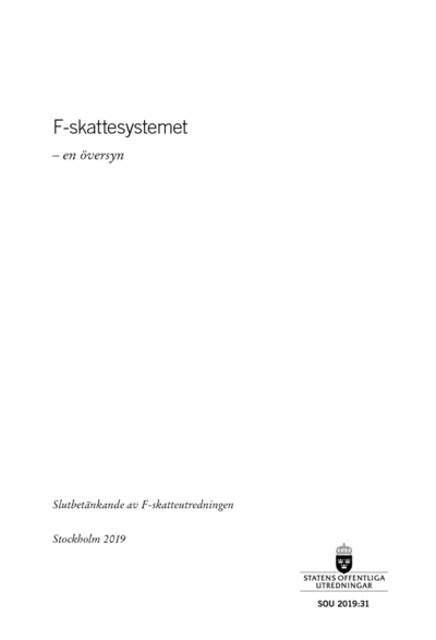 Omslaget till SOU 2019:31