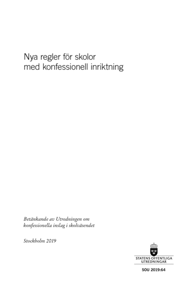 Omslaget till SOU 2019:64