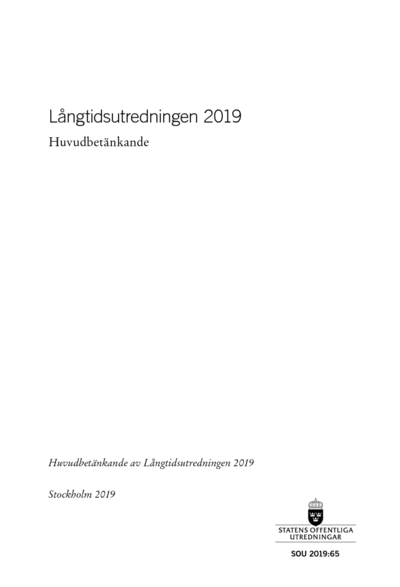 Omslaget till SOU 2019:65