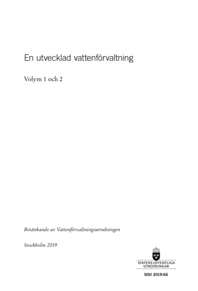 Omslaget till SOU 2019:66