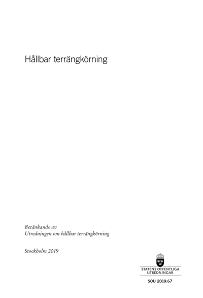 Omslaget till SOU 2019:67