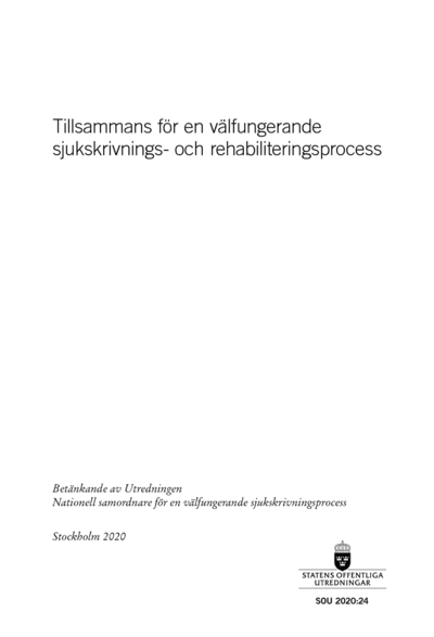 Omslaget till SOU 2020:24