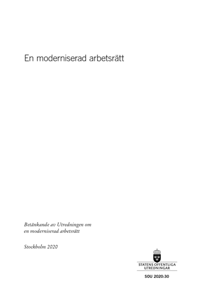 Omslaget till SOU 2020:30