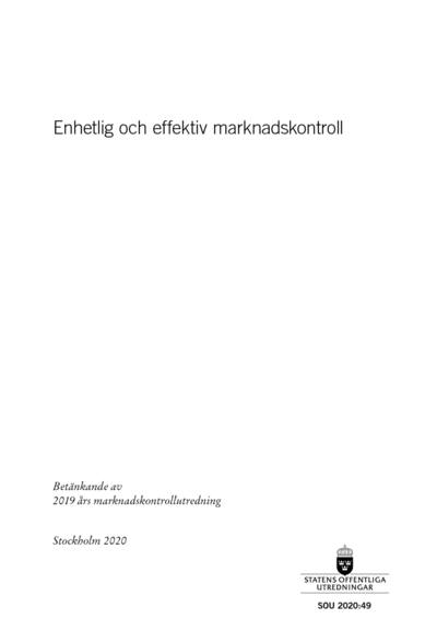 Omslaget till SOU 2020:49
