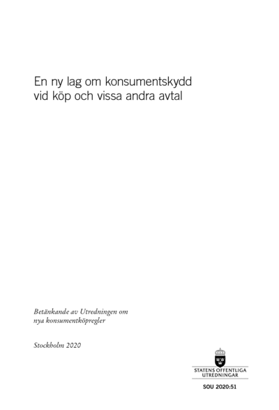 Omslaget till SOU 2020:51