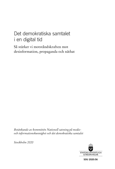 Omslaget till SOU 2020:56