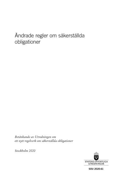 Omslaget till SOU 2020:61
