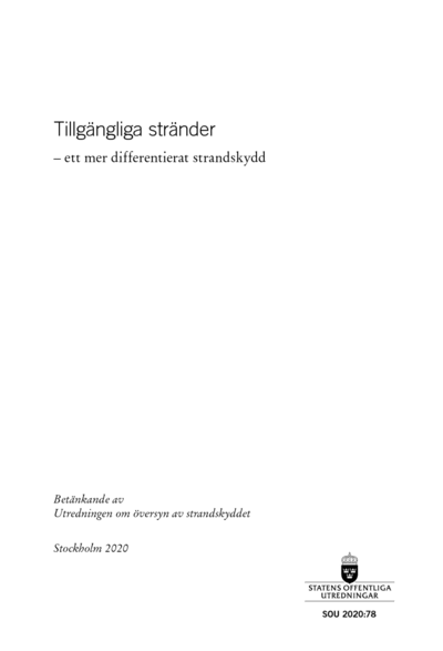 Omslaget till SOU 2020:78