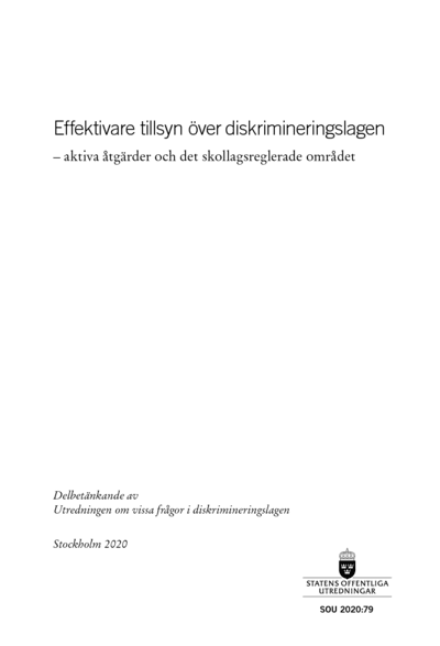 Omslaget till SOU 2020:79