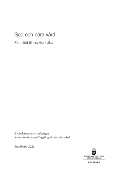 Omslaget till SOU 2021:6