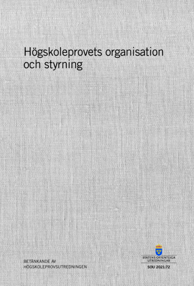 Omslaget till SOU 2021:72