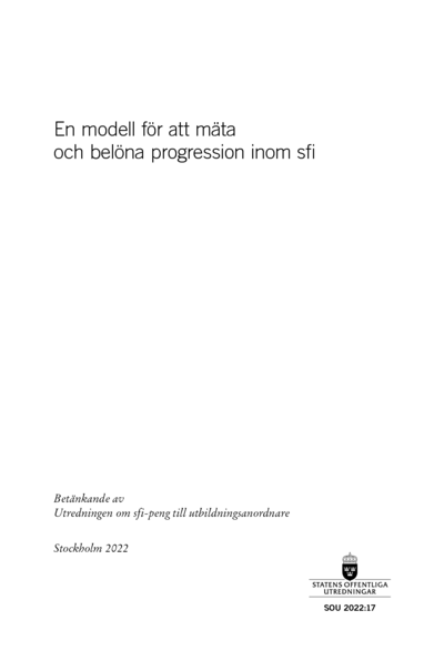 Omslaget till SOU 2022:17