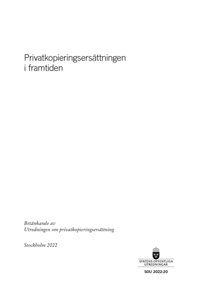 Omslaget till SOU 2022:20