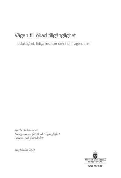 Omslaget till SOU 2022:22