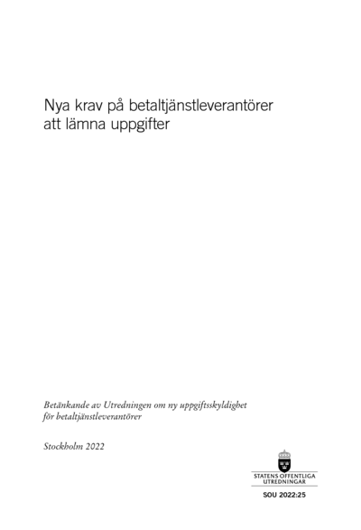 Omslaget till SOU 2022:25