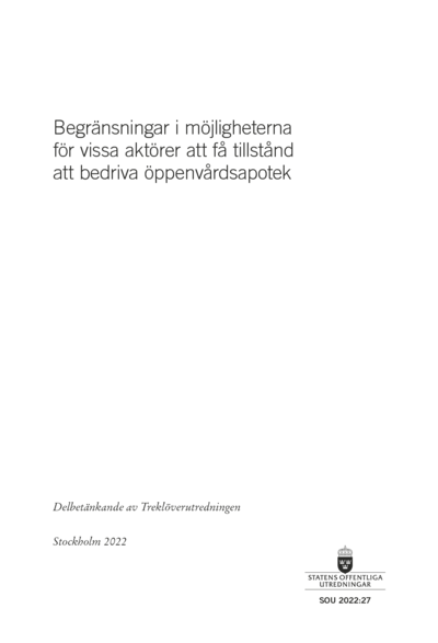 Omslaget till SOU 2022:27