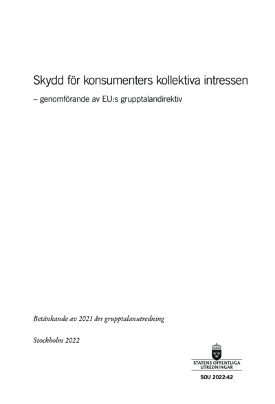 Omslaget till SOU 2022:42