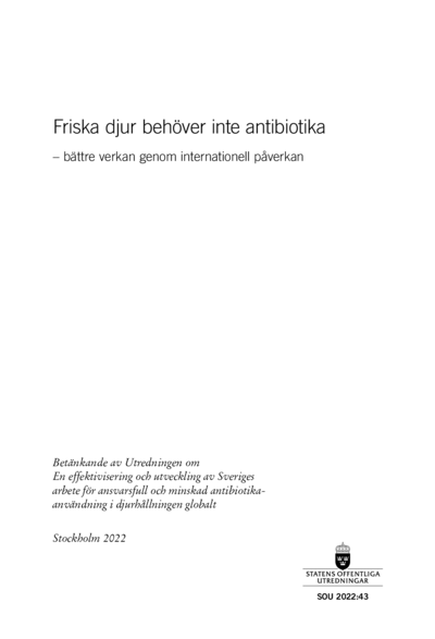 Omslaget till SOU 2022:43