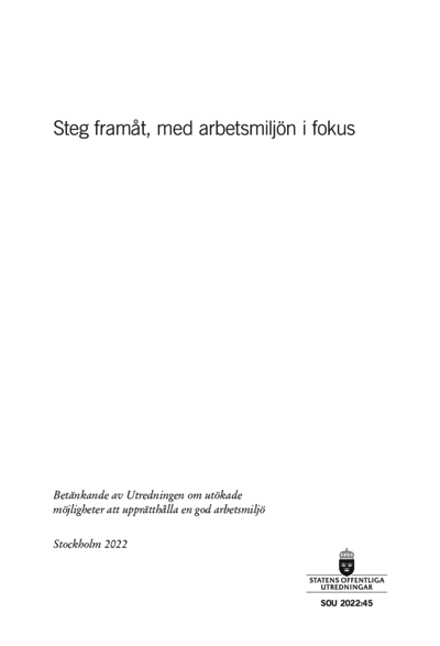 Omslaget till SOU 2022:45