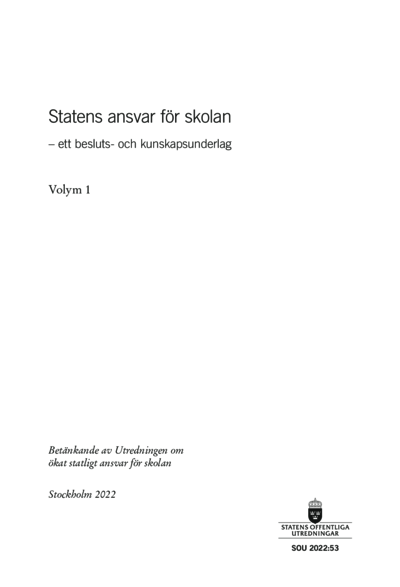 Omslaget till SOU 2022:53