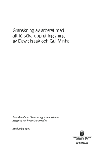 Omslaget till SOU 2022:55