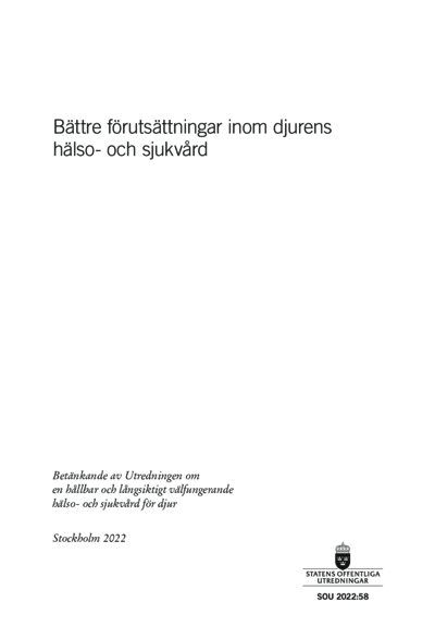 Omslaget till SOU 2022:58