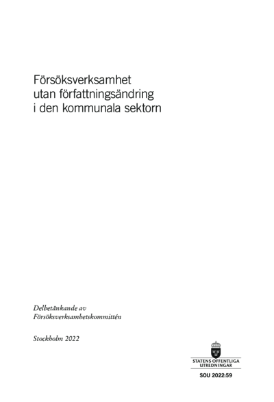 Omslaget till SOU 2022:59