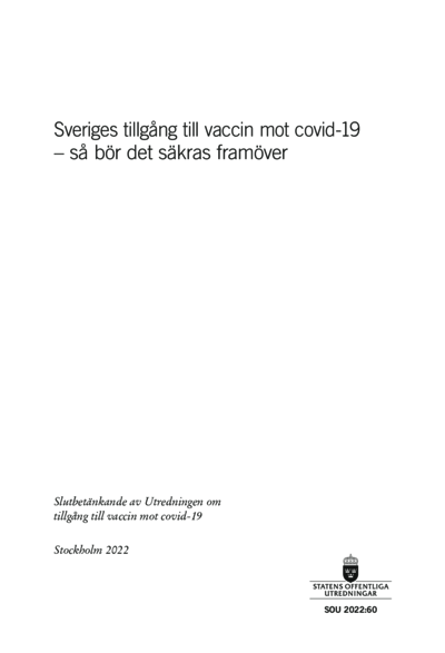 Omslaget till SOU 2022:60