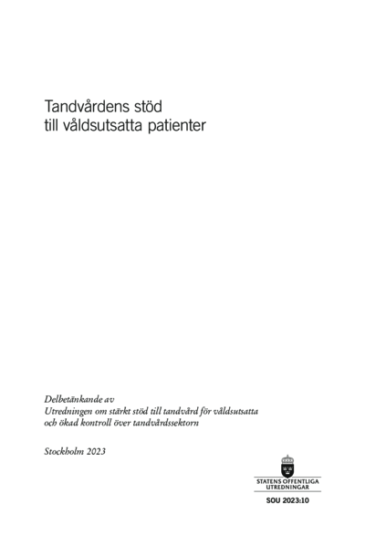 Omslaget till SOU 2023:10