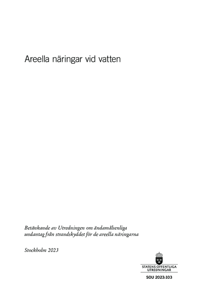 Omslaget till SOU 2023:103