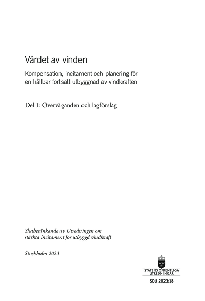 Omslaget till SOU 2023:18