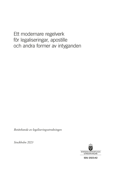 Omslaget till SOU 2023:42