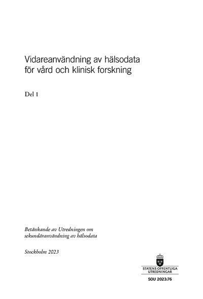Omslaget till SOU 2023:76